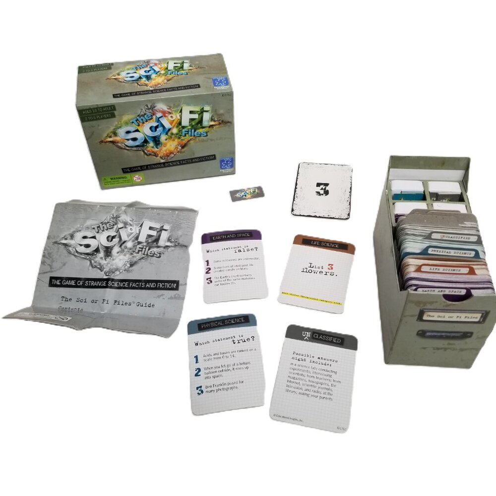 Educational Insights Sci Fi Files Science Fact Fiction Card Game STEM Learning